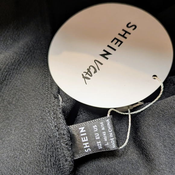 NWT Shein Black Fringe Flare Pants | Western Festival Boho | Large - Picture 11 of 11